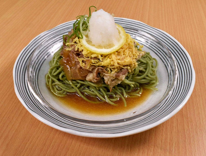 夏の冷やしおろし肉茶そば